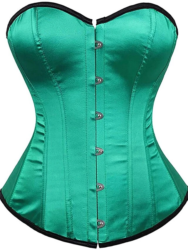 Corset Women's Plus Size Corsets Casual Daily Country Bavarian Overbust Corset Classic Tummy Control Push Up Solid Color Hook & Eye Lace Up Nylon Polyester / Cotton Christmas Halloween Wedding Party 1 Corset Women's Plus Size Corsets Casual Daily Country Bavarian Overbust Corset Classic Tummy Control Push Up Solid Color Hook & Eye Lace Up Nylon Polyester / Cotton Christmas Halloween Wedding Party