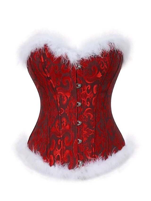 Women's Plus Size Body Shaper Flower Fashion Corsets Comfort Party Xmas Home Christmas Polyester Breathable Bandeau Sleeveless Backless Feather Summer Spring Black Red Wine 5 Women's Plus Size Body Shaper Flower Fashion Corsets Comfort Party Xmas Home Christmas Polyester Breathable Bandeau Sleeveless Backless Feather Summer Spring Black Red Wine - Image 5