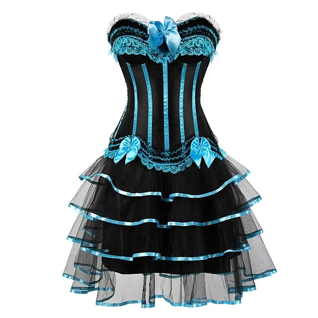 Women's Plus Size Corsets Halloween Country Bavarian Overbust Corset Corset Dresses Classic Retro Tummy Control Lace Stripe Waves Lace Up Nylon Polyester / Cotton Christmas Wedding Party / Bow 18 Women's Plus Size Corsets Halloween Country Bavarian Overbust Corset Corset Dresses Classic Retro Tummy Control Lace Stripe Waves Lace Up Nylon Polyester / Cotton Christmas Wedding Party / Bow - Image 18