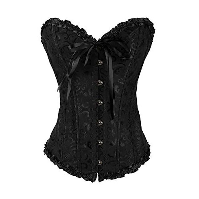 Women's Corsets Trachtenmieder Christmas Halloween Wedding Party Birthday Party Xmas Plus Size Apricot Creamy-white Black Red Country Bavarian Overbust Corset Hook & Eye Lace Up Tummy Control Push 2 Women's Corsets Trachtenmieder Christmas Halloween Wedding Party Birthday Party Xmas Plus Size Apricot Creamy-white Black Red Country Bavarian Overbust Corset Hook & Eye Lace Up Tummy Control Push - Image 2