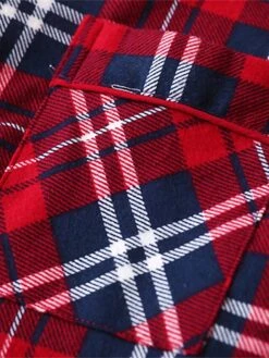 Women's Christmas Sleepshirt Cotton NightDress Heart Grid / Plaid Simple Casua Xmasl Comfort Breathable Lapel Long Sleeve Button Fall Winter Q Gray-red Heart-flannel Skirt Q Light Pink-White -Women’s Sexy Lingerie Sales nshrtx1695281845692