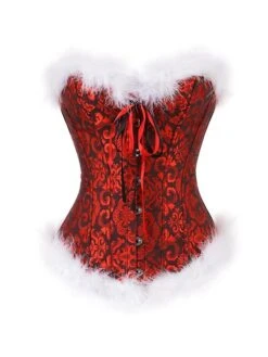 Women’s Sexy Lingerie Sales 40 Women's Plus Size Body Shaper Flower Fashion Corsets Comfort Party Xmas Home Christmas Polyester Breathable Bandeau Sleeveless Backless Feather Summer Spring Black Red Wine
