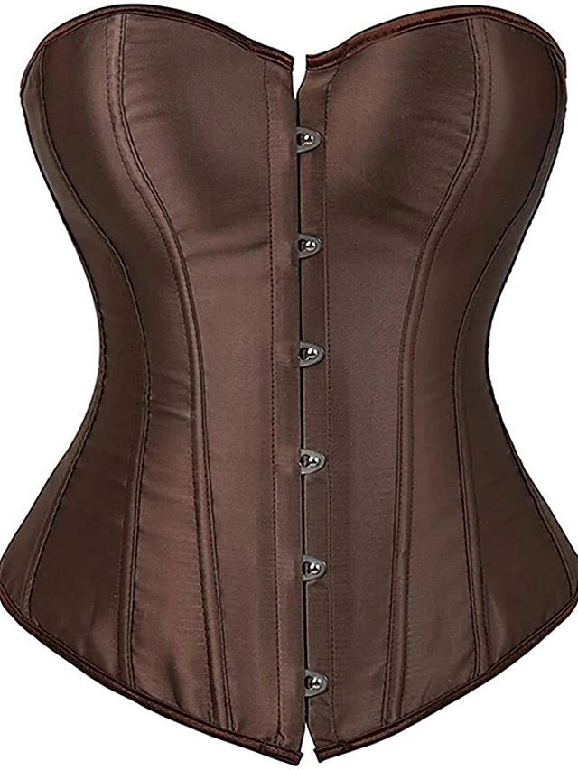 Corset Women's Plus Size Corsets Casual Daily Country Bavarian Overbust Corset Classic Tummy Control Push Up Solid Color Hook & Eye Lace Up Nylon Polyester / Cotton Christmas Halloween Wedding Party 3 Corset Women's Plus Size Corsets Casual Daily Country Bavarian Overbust Corset Classic Tummy Control Push Up Solid Color Hook & Eye Lace Up Nylon Polyester / Cotton Christmas Halloween Wedding Party - Image 3