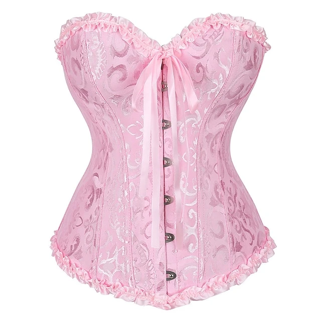 Women's Plus Size Halloween Corsets Country Bavarian Overbust Corset Tummy Control Push Up Jacquard Solid Colored Abstract Sexy Hook & Eye Lace Up Nylon Polyester Christmas Party Wedding Party 11 Women's Plus Size Halloween Corsets Country Bavarian Overbust Corset Tummy Control Push Up Jacquard Solid Colored Abstract Sexy Hook & Eye Lace Up Nylon Polyester Christmas Party Wedding Party - Image 11