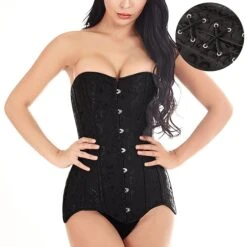 Women’s Sexy Lingerie Sales 31 Corset Women's Plus Size Corsets Sexy Country Bavarian Overbust Corset Classic Tummy Control Push Up Artwork Pure Color Hook & Eye Lace Up Polyester Christmas Halloween Wedding Party Club Fall Winter