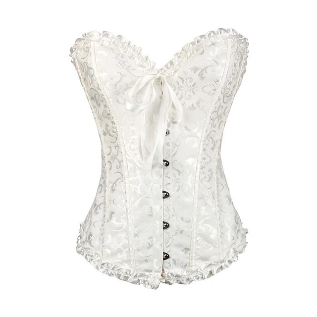 Women's Corsets Trachtenmieder Christmas Halloween Wedding Party Birthday Party Xmas Plus Size Apricot Creamy-white Black Red Country Bavarian Overbust Corset Hook & Eye Lace Up Tummy Control Push 4 Women's Corsets Trachtenmieder Christmas Halloween Wedding Party Birthday Party Xmas Plus Size Apricot Creamy-white Black Red Country Bavarian Overbust Corset Hook & Eye Lace Up Tummy Control Push - Image 4
