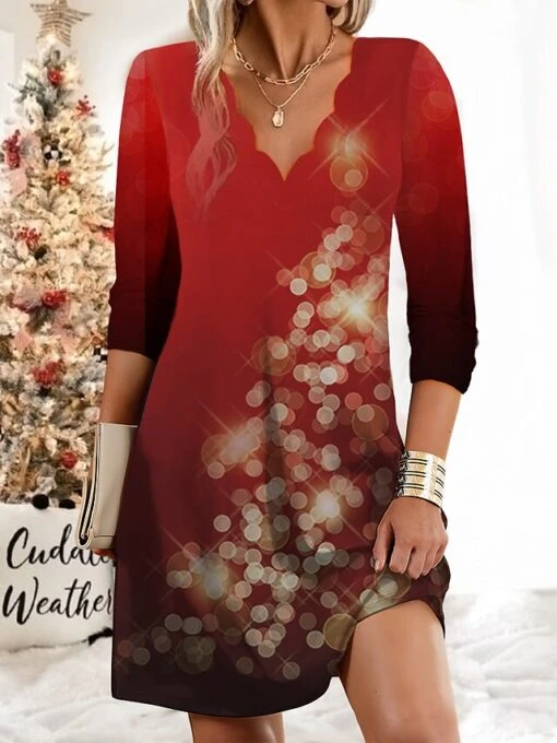 Women's Christmas Work Dress Casual Dress Fashion Winter DressDaily Mini Dress Print V Neck Long SleeveTree Snowflake Regular Fit Black Wine Red Fall Winter S M L XL XXL 7 Women's Christmas Work Dress Casual Dress Fashion Winter DressDaily Mini Dress Print V Neck Long SleeveTree Snowflake Regular Fit Black Wine Red Fall Winter S M L XL XXL -Women’s Sexy Lingerie Sales udjfoo1695721929518